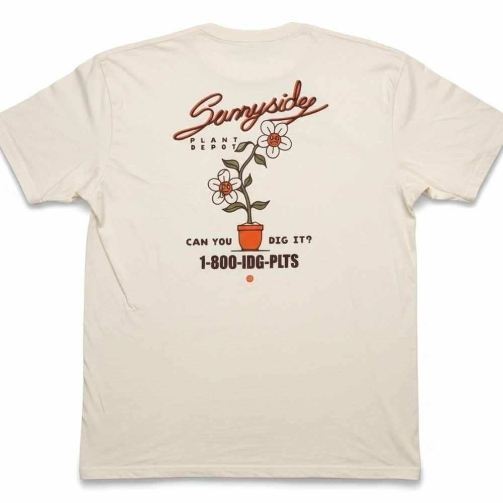 Stance Shirt All Gendor XL The Crew T-Shirt Sunnyside Plant Depot Graphic Cream